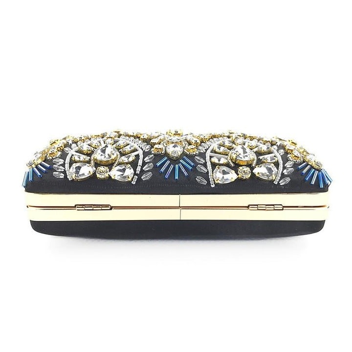 Luxury Beaded Diamond Rhinestone Evening Clutch Handbag