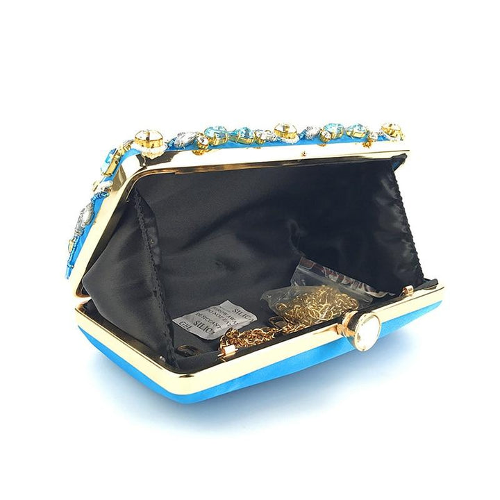 Luxury Beaded Diamond Rhinestone Evening Clutch Handbag