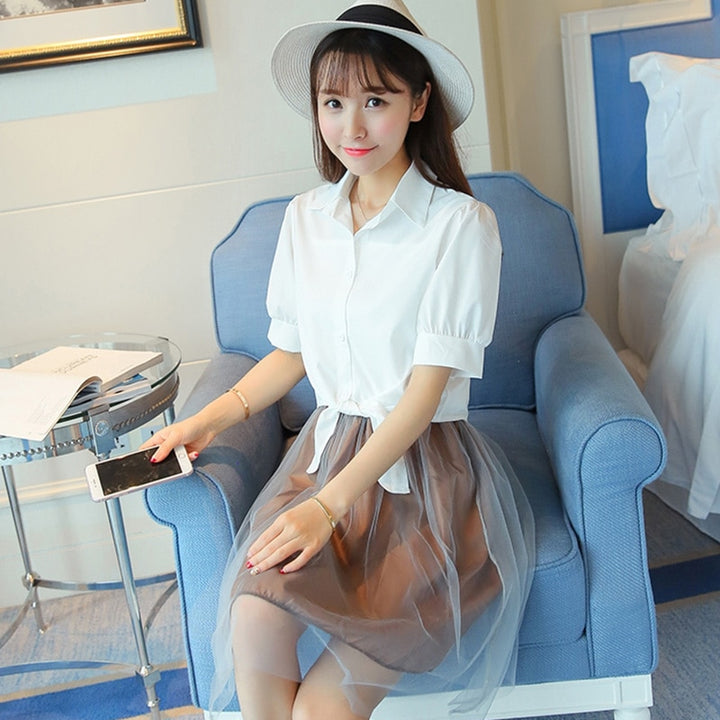 Pure Comfort White Cotton Summer Blouse - Loose Fit, Short Sleeves
