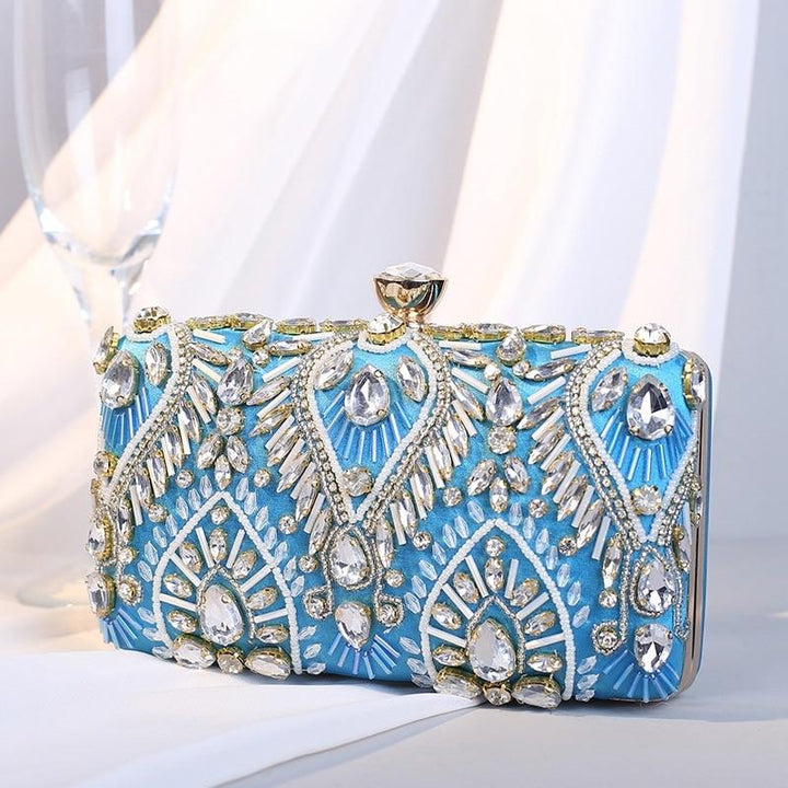 Luxury Beaded Diamond Rhinestone Evening Clutch Handbag