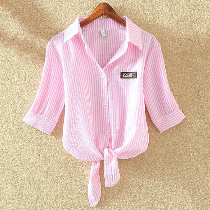 Pure Comfort White Cotton Summer Blouse - Loose Fit, Short Sleeves