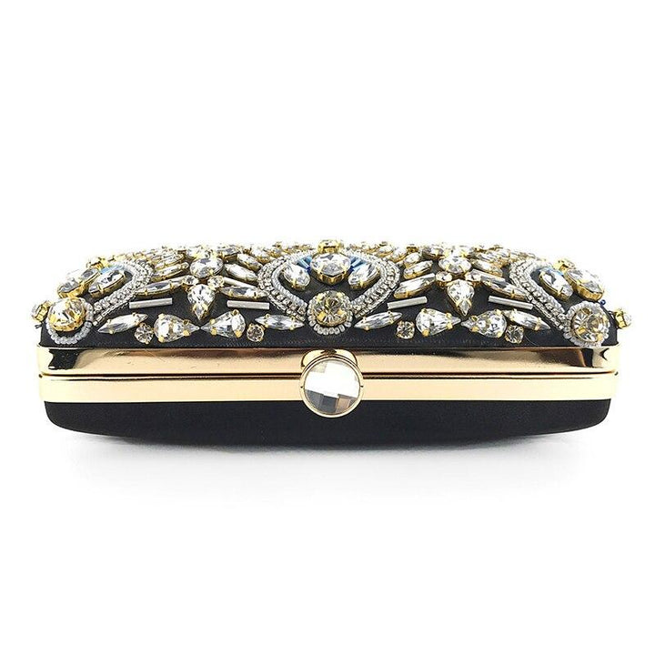 Luxury Beaded Diamond Rhinestone Evening Clutch Handbag