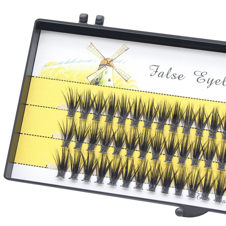 Luxury 3D Russian Volume Cluster Faux Mink Eyelash Extensions, 20D/30D/40D - Natural Long Individual Lashes