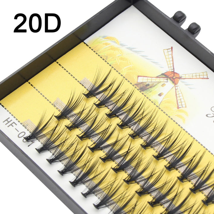 Luxury 3D Russian Volume Cluster Faux Mink Eyelash Extensions, 20D/30D/40D - Natural Long Individual Lashes