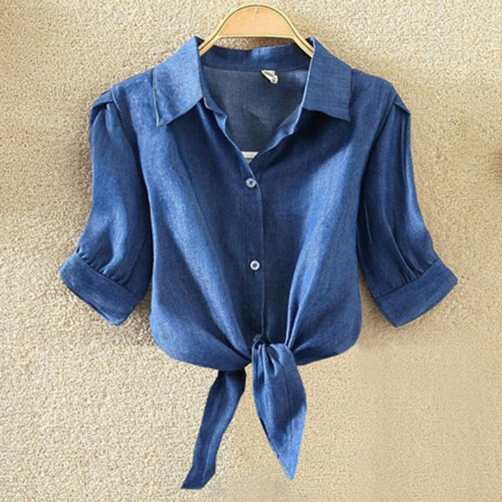 Pure Comfort White Cotton Summer Blouse - Loose Fit, Short Sleeves
