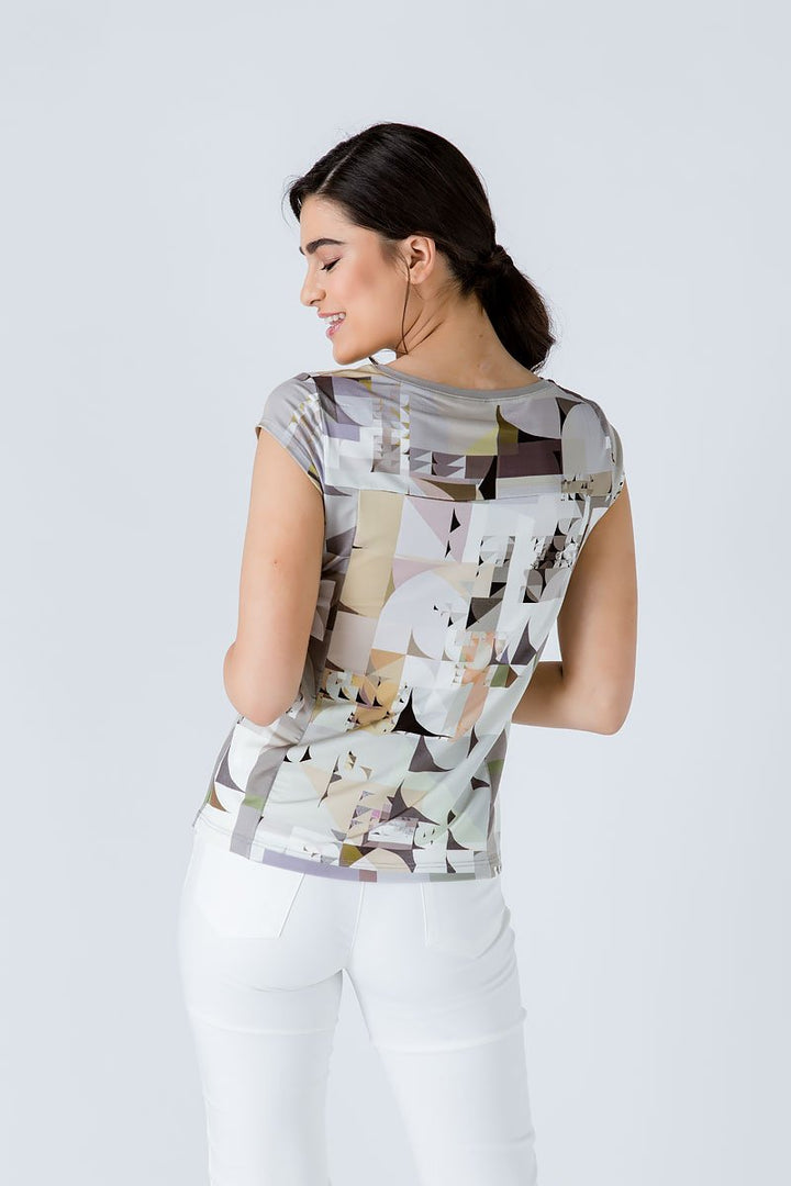 Vibrant Stretch Jersey Print Top