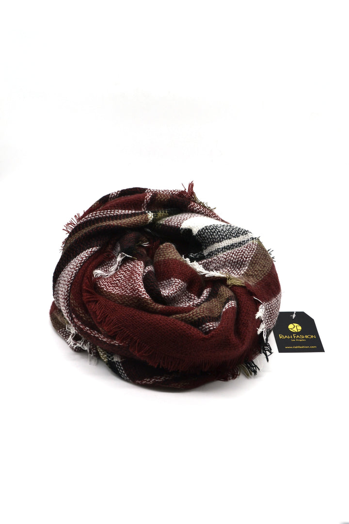 Blanket Fringed Scarf - Style 3