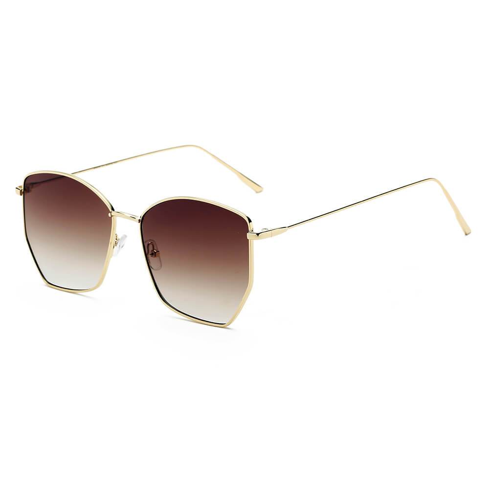 CARDIFF | Women Oversize Geometric Metal Fashion Sunglasses