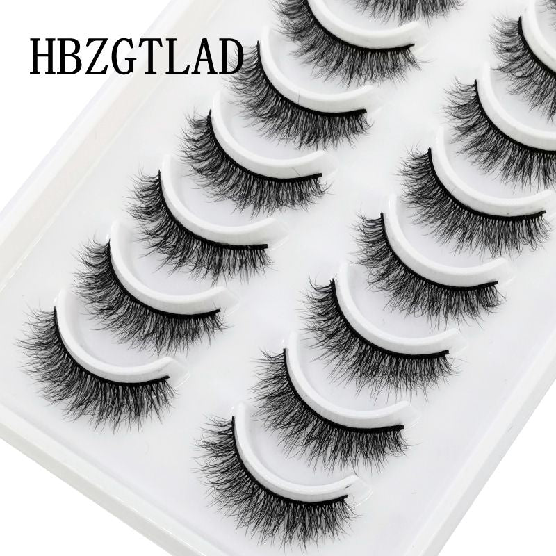 Natural Glam 3D Mink False Eyelashes - Set of 10 Pairs for Stunning Eye Makeup