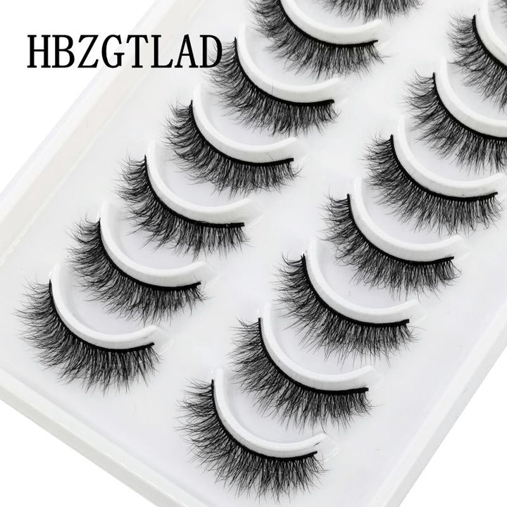 Natural Glam 3D Mink False Eyelashes - Set of 10 Pairs for Stunning Eye Makeup