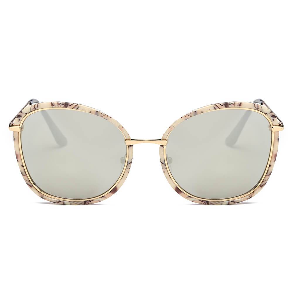 BROOKVILLE | Women Round Cat Eye Oversize Sunglasses