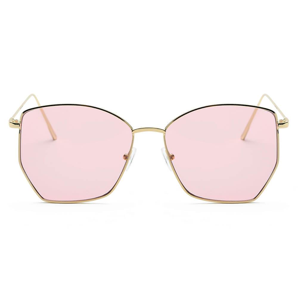 CARDIFF | Women Oversize Geometric Metal Fashion Sunglasses