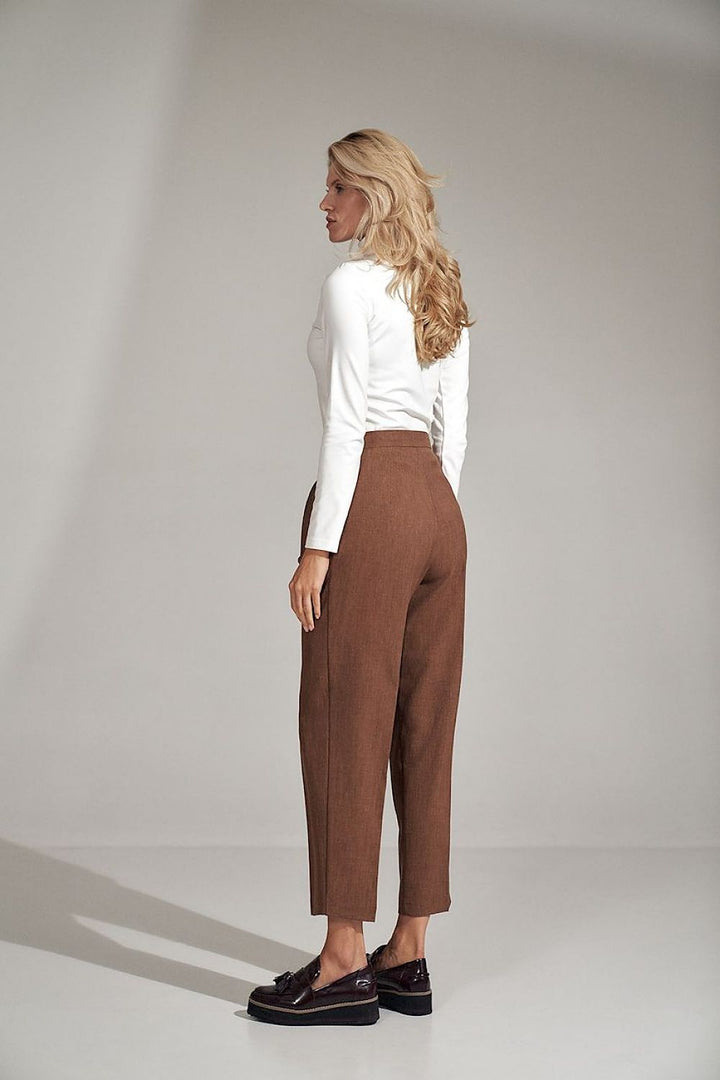 Classic Ecru Turtleneck Blouse with Long Sleeves